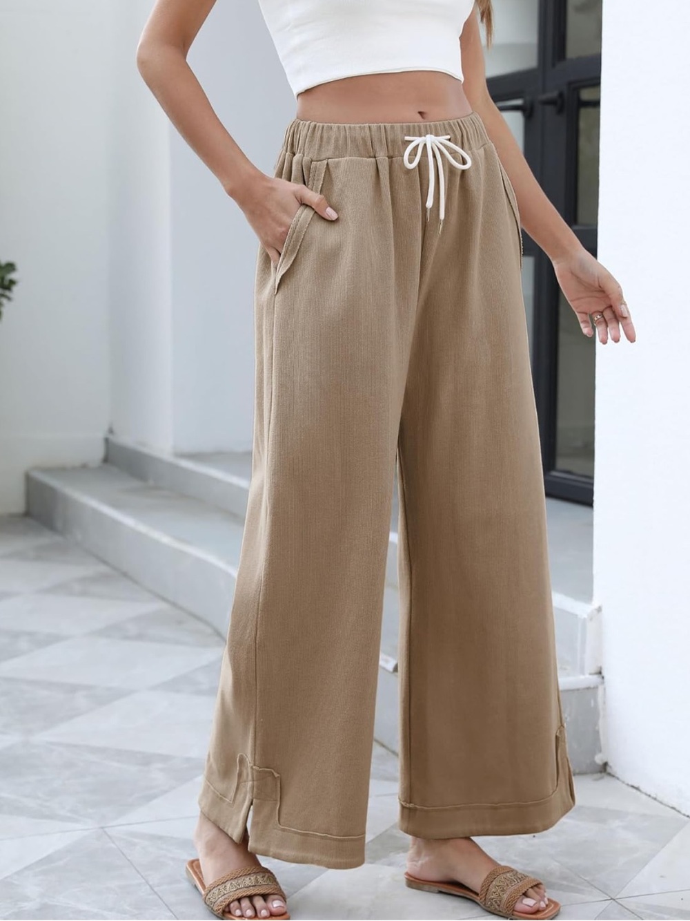 Wide-Leg Baggy Wide Leg Palazzo Pants Casual Pants
